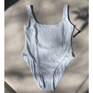 SET Active | NWT Powder Blue Baby French Terry U Bra One Piece Bathing Suit L